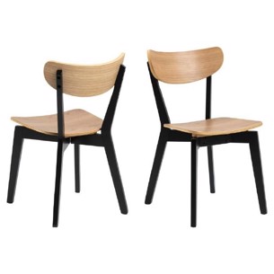 2 stk Roxby Spisebordsstole | Natur med sort